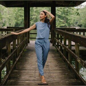 Albion Light Blue Sleeveless Jumpsuit